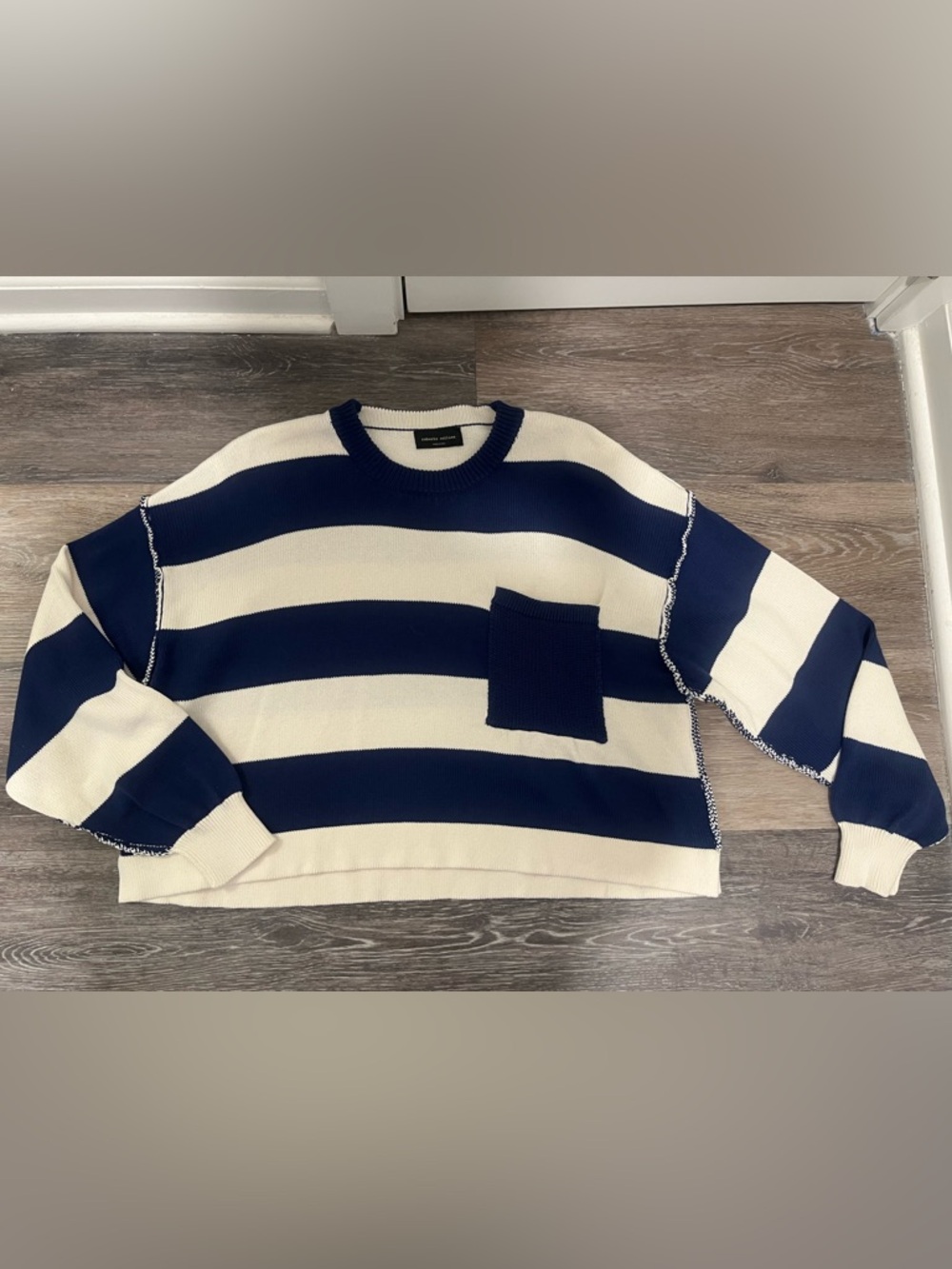 Roberto Collina Cotton Stripe Sweater Size Small
